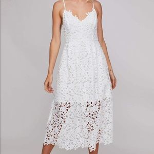 ASTR The Label Lace A-Line Midi Dress